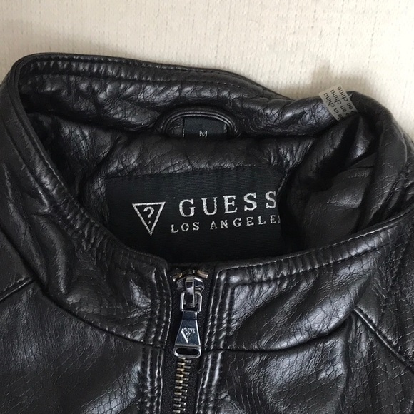 GUESS Women's Leather Jacket - Motorcycle | Color: Brown | Size: M - Picture 7 of 7